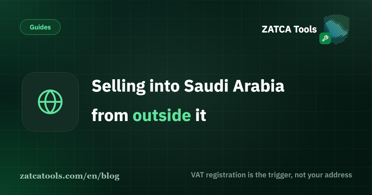 A diagram of a parent company abroad and its Saudi entity, showing which one is the taxpayer that issues invoices